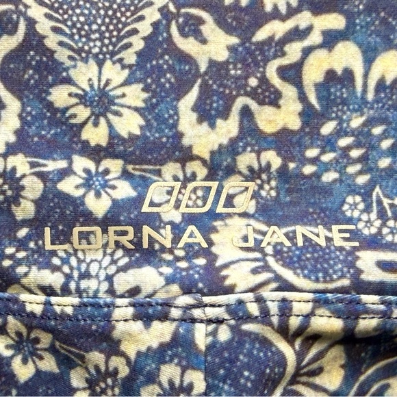 Lorna Jane Floral Matching Set Sports Bra Leggings XS Blue White Activewear - Picture 5 of 7